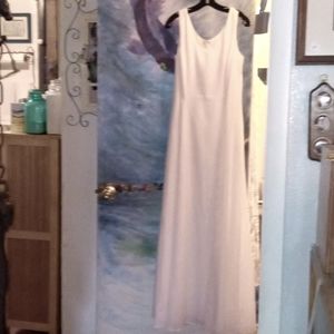 Simple white wedding dress